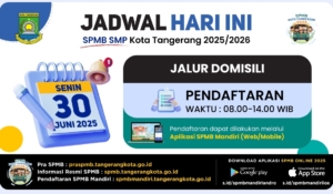 Ayo Daftar! Jalur Domisili SPMB SMP Kota Tangerang Dibuka Hari Ini