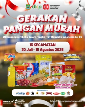 Gerakan Pangan Murah 13 Kecamatan di Kota Tangerang Digelar Besok