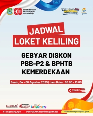 Dekatkan Layanan ke Permukiman Warga, Berikut Jadwal Gerai Pajak Kota Tangerang Edisi Kemerdekaan