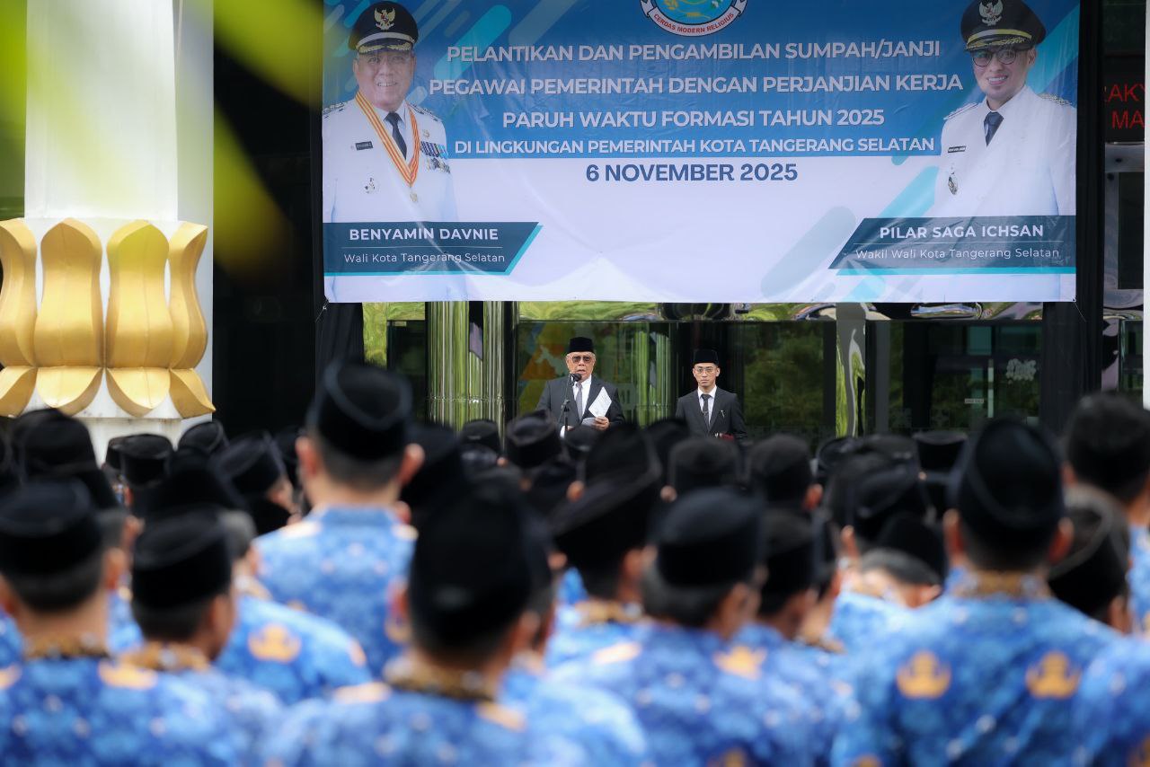 856 PPPK Paruh Waktu Tangsel Dilantik