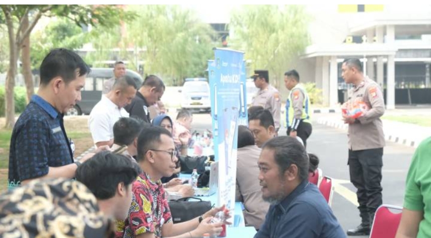 Dukcapil Nyaba Hadir di Polres Metro Tangerang Kota Perkuat Pendataan Bansos